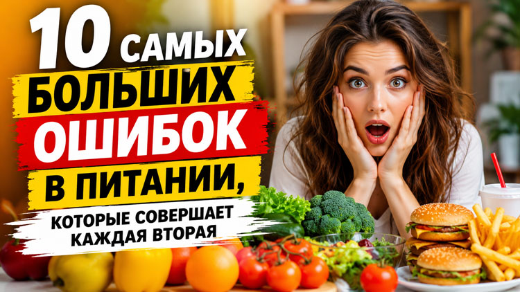 10 самых больших ошибок в питании, которые совершает каждая вторая