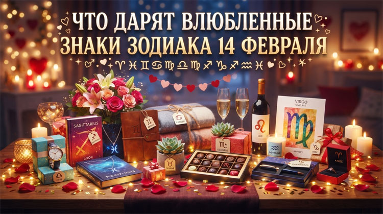 Что дарят влюбленные знаки Зодиака 14 февраля