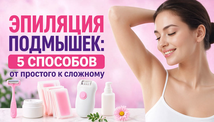 Эпиляция подмышек: 5 способов от простого к сложному