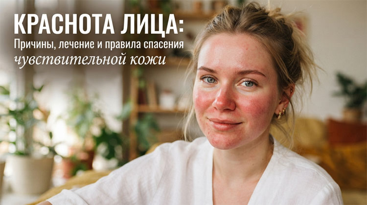 Краснота лица: причины, лечение и правила спасения чувствительной кожи