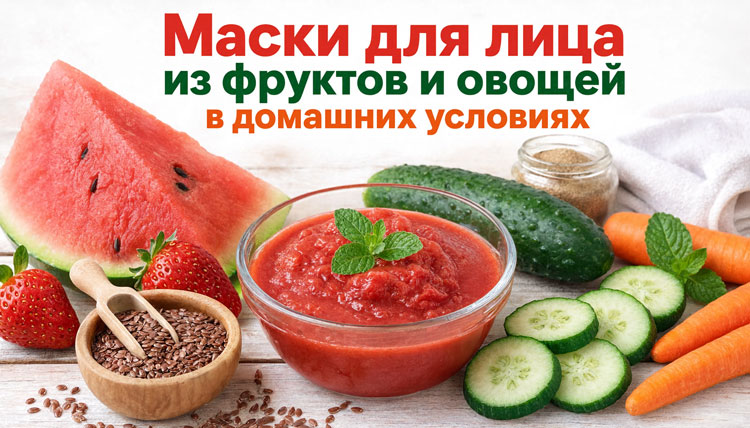 Маски для лица из фруктов и овощей в домашних условиях