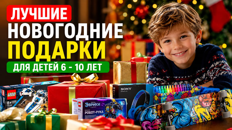 Лучшие новогодние подарки для детей 6 — 10 лет