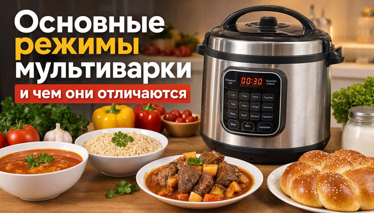 Основные режимы мультиварки и чем они отличаются