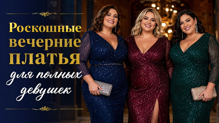 Роскошные вечерние платья для полных девушек