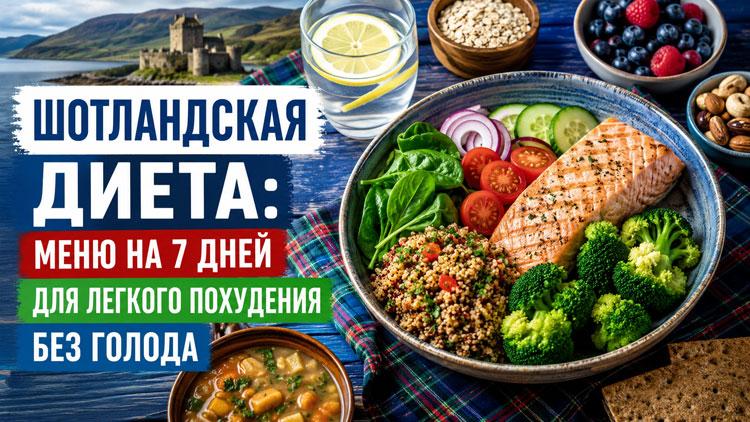 Шотландская диета: меню на 7 дней для легкого похудения без голода