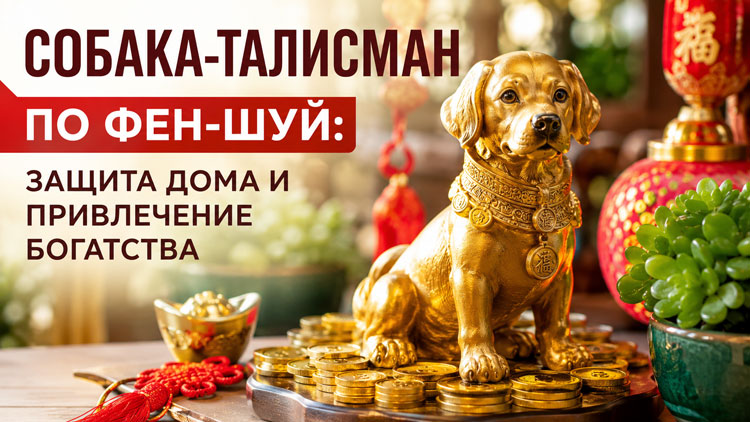 Собака — талисман по фен-шуй: защита дома и привлечение богатства