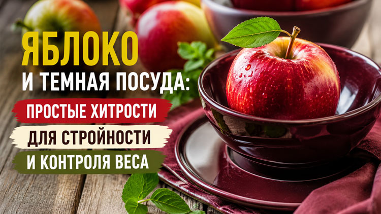 Яблоко и темная посуда: простые хитрости для стройности и контроля веса