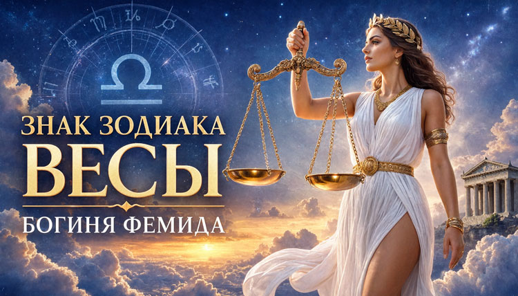 Богиня Фемида - знак зодиака Весы